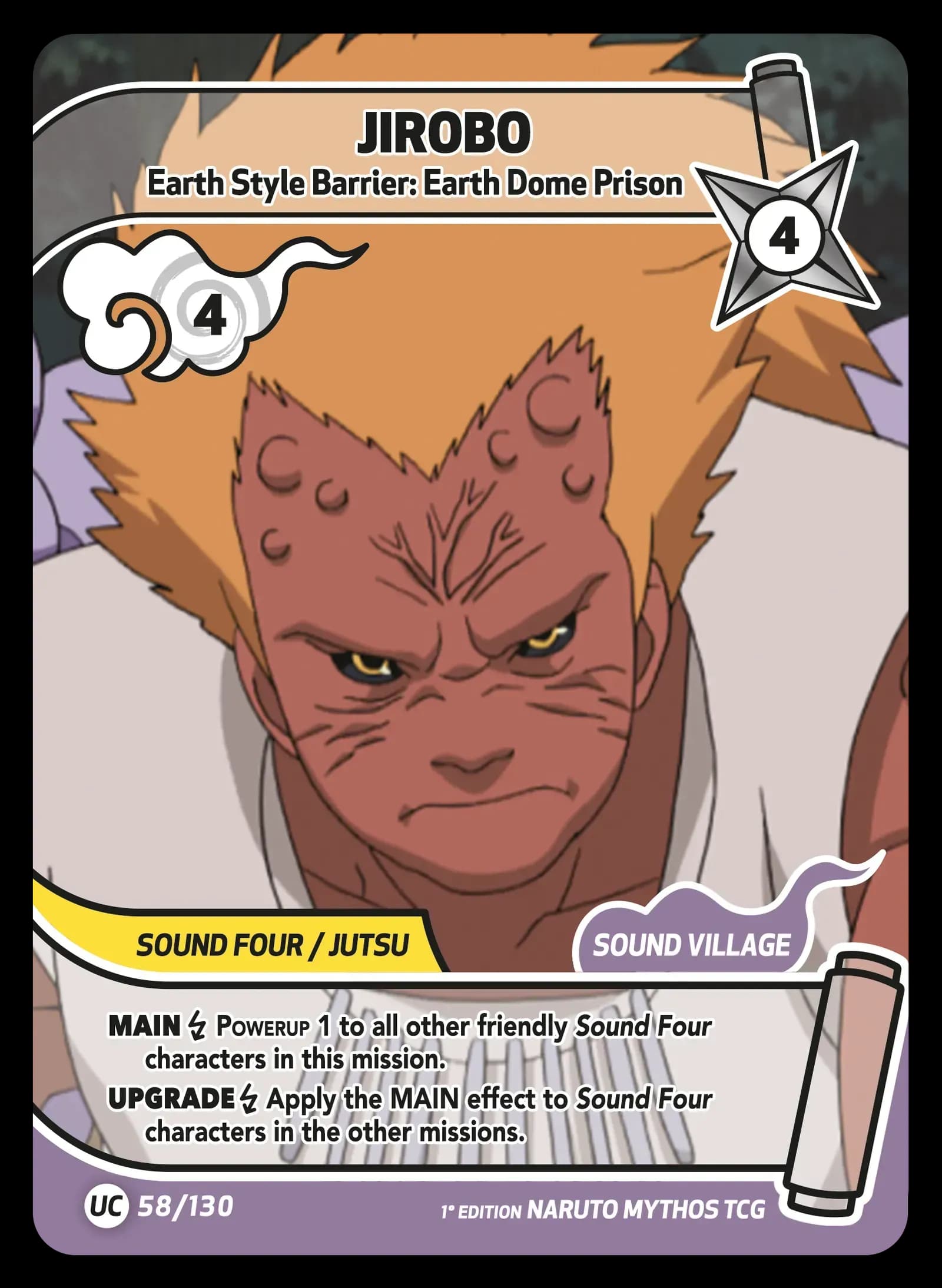 Jirobo — Earth Style Barrier: Earth Dome Prison