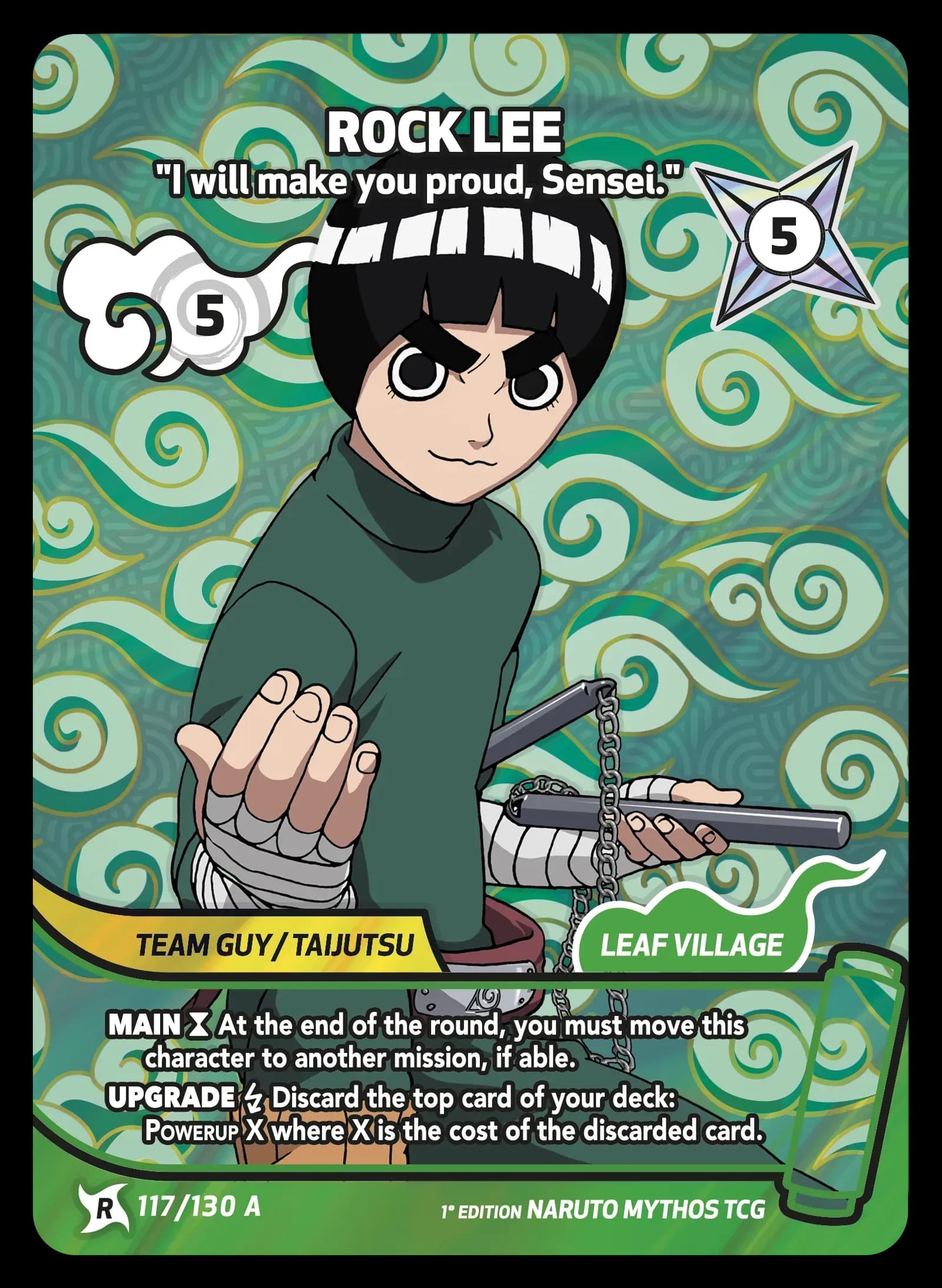 Rock Lee — "I will make you proud, Sensei."